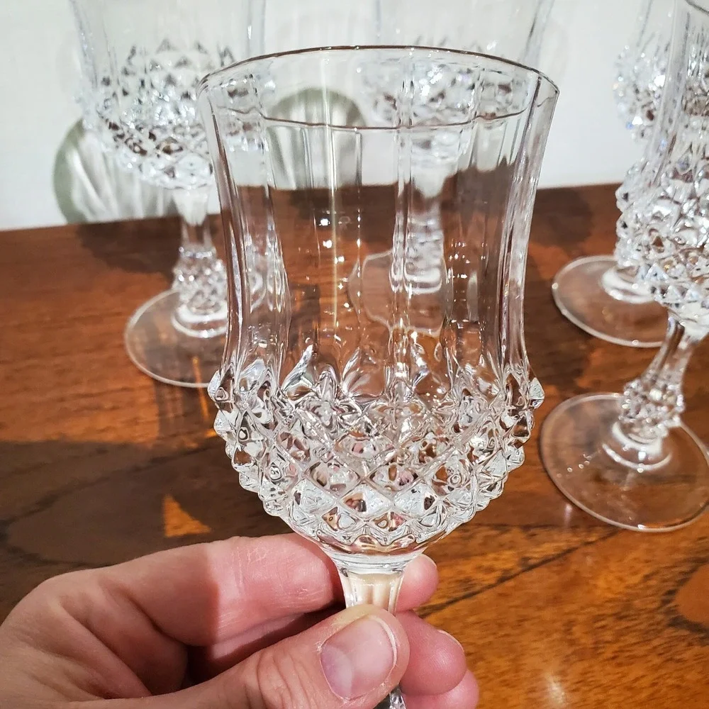 Cristal‎ D'Arques-Durand Ancenis Claret Wine Glass Set of FIVE 8666243